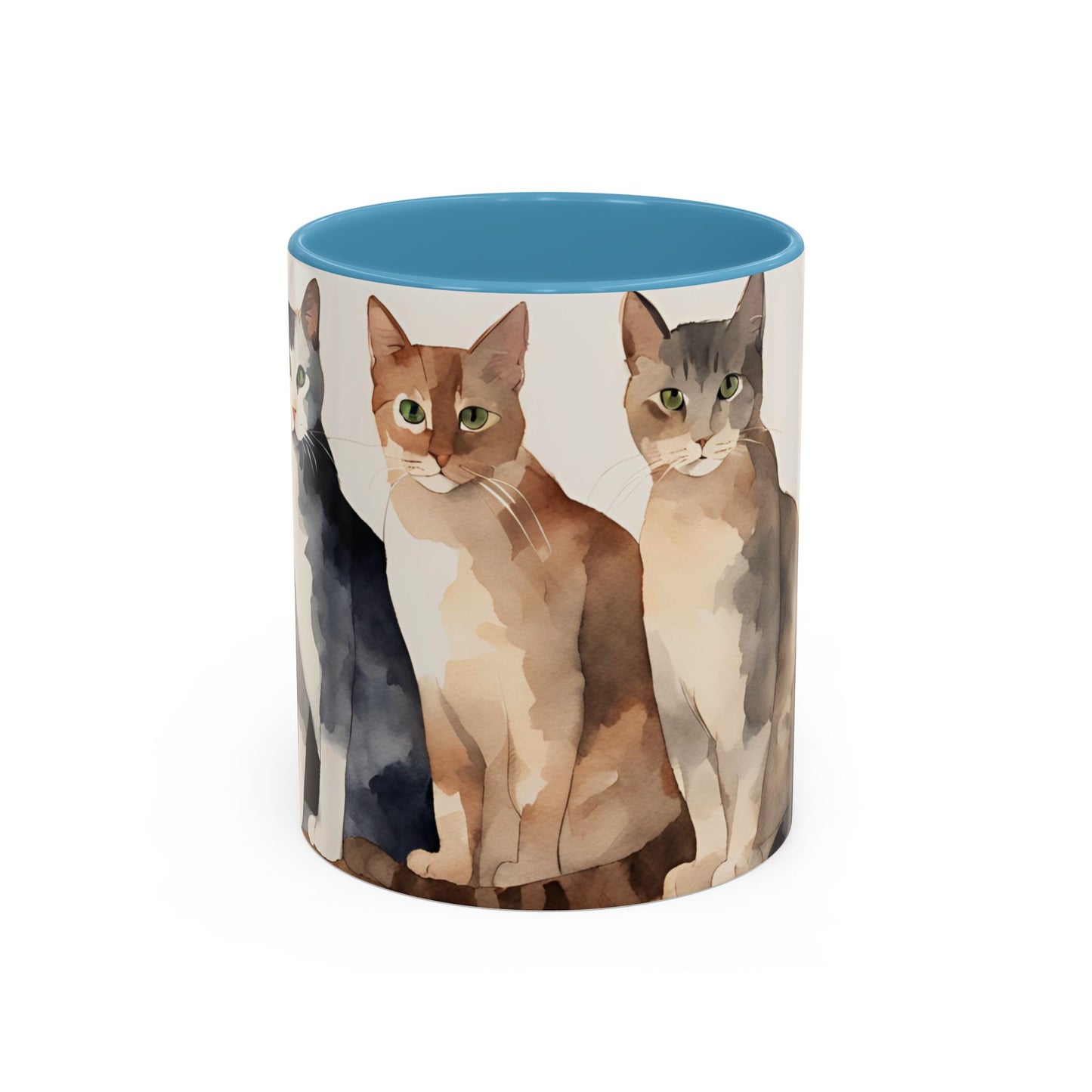 Kitties in a Row 4 Accent Mug 11oz