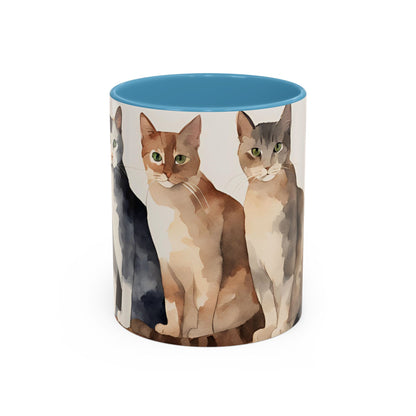 Kitties in a Row 4 Accent Mug 11oz
