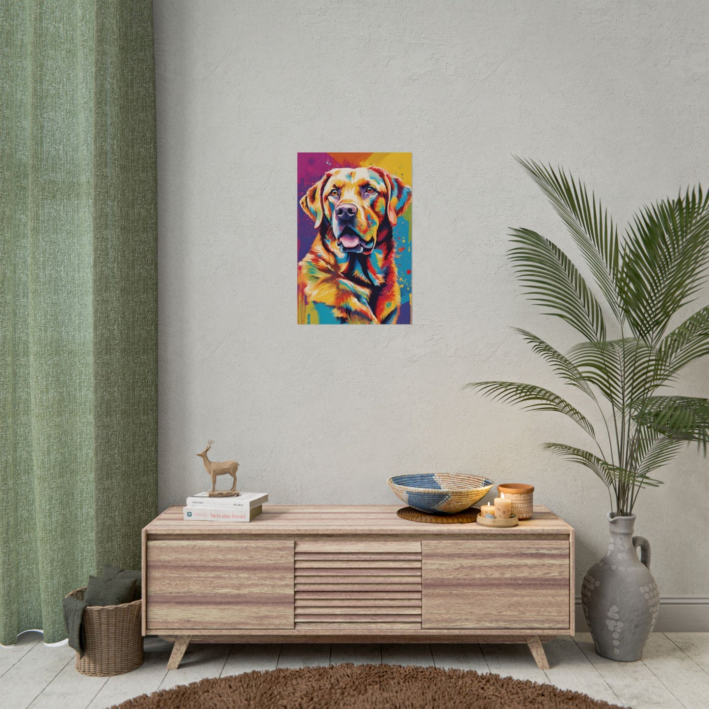Multicolored Labrador 2 Matte Vertical Poster