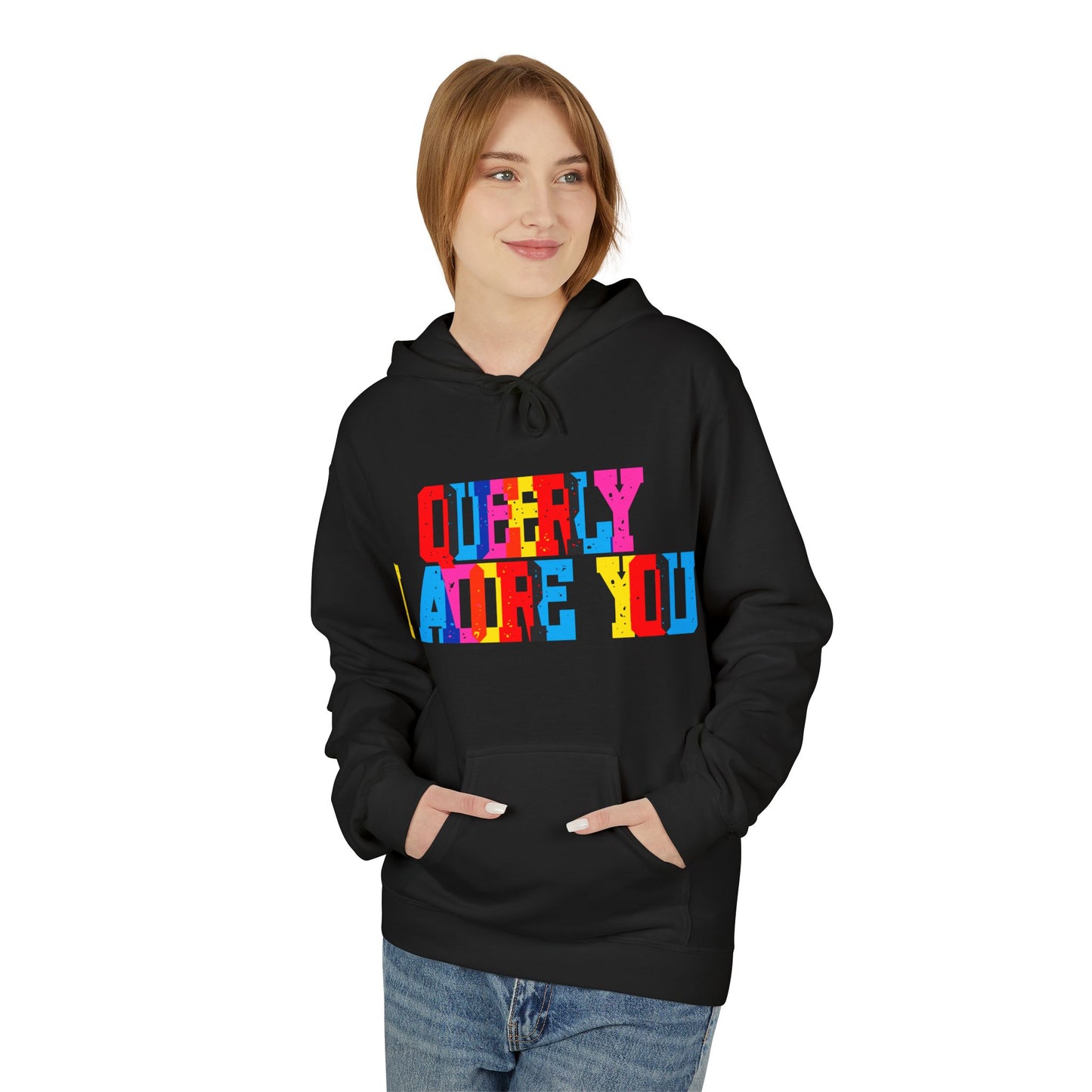 Queerly I Adore You Unisex Valentines Hoodie