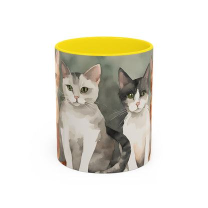 Kitties in a Row 1 Accent Mug 11oz