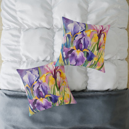 Irises 03 Poly Pillow - Natures Beauty Design