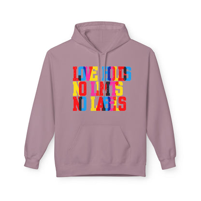 Love Holds No Limits No Labels Unisex Valentines Hoodie