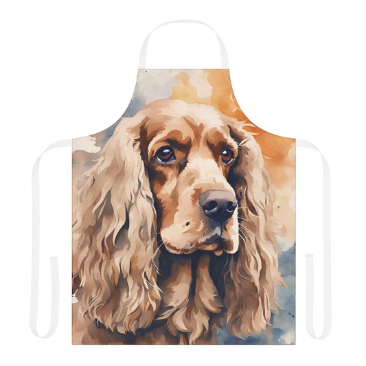Apricot Cocker Spaniel Adult Apron (AOP)