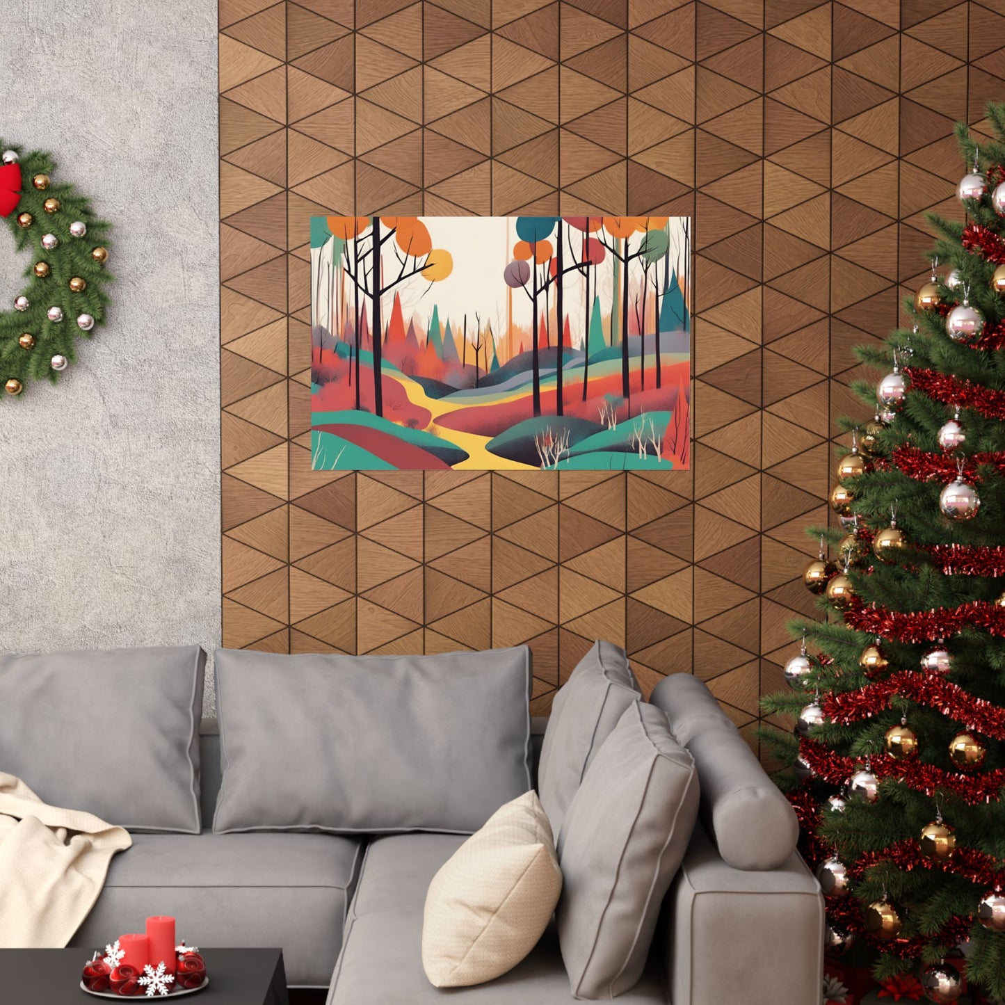 Retro forest 1 Matte Horizontal Posters