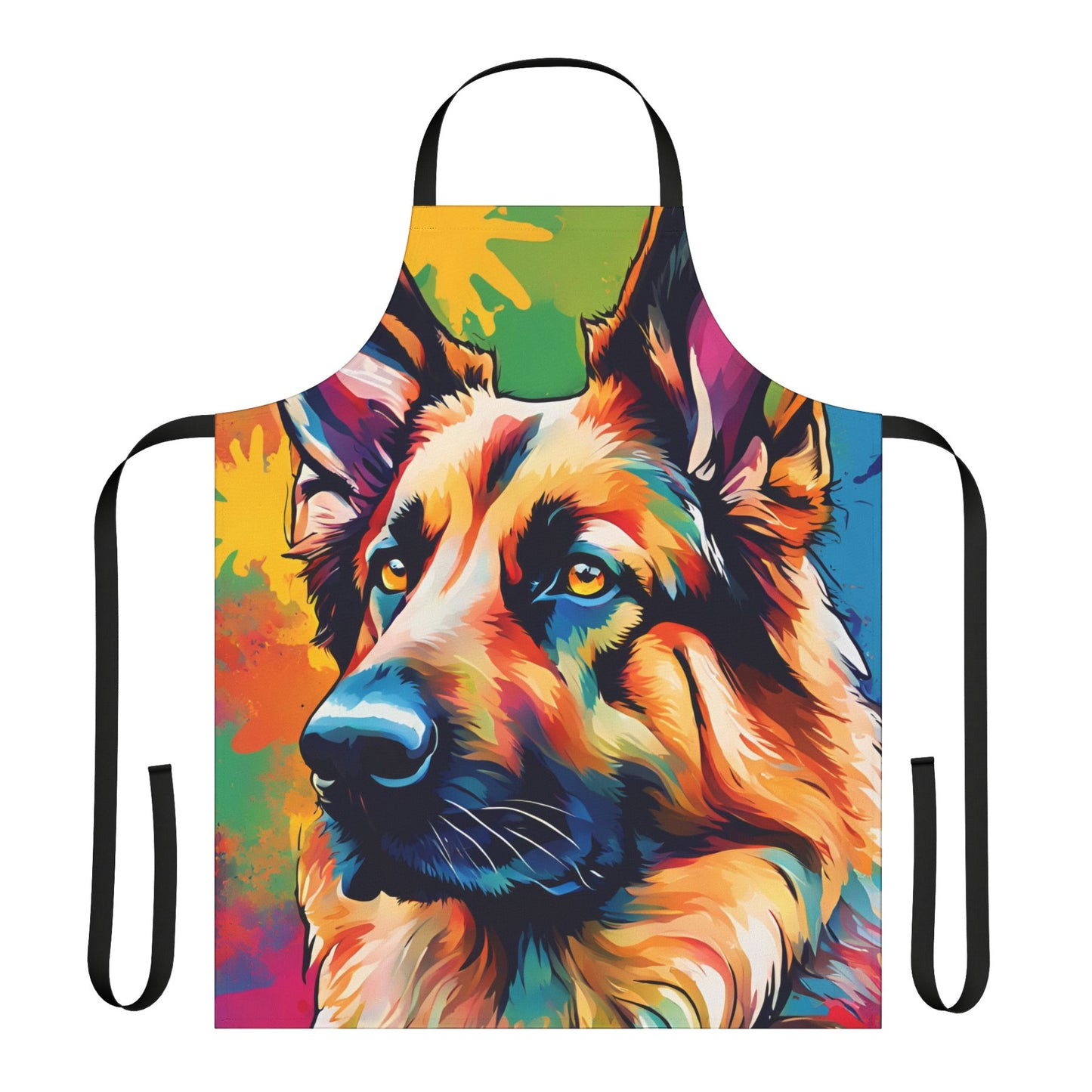 Multicolored German Shepherd Adult Apron (AOP)