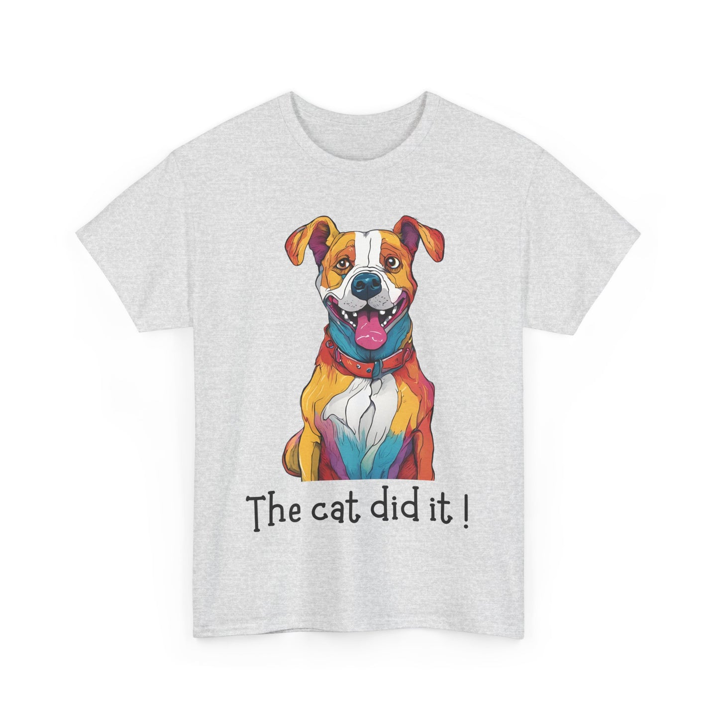 The cat did it! Unisex Heavy Cotton Tee