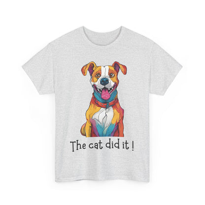 The cat did it! Unisex Heavy Cotton Tee