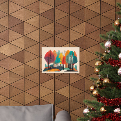 Retro forest 3 Matte Horizontal Posters