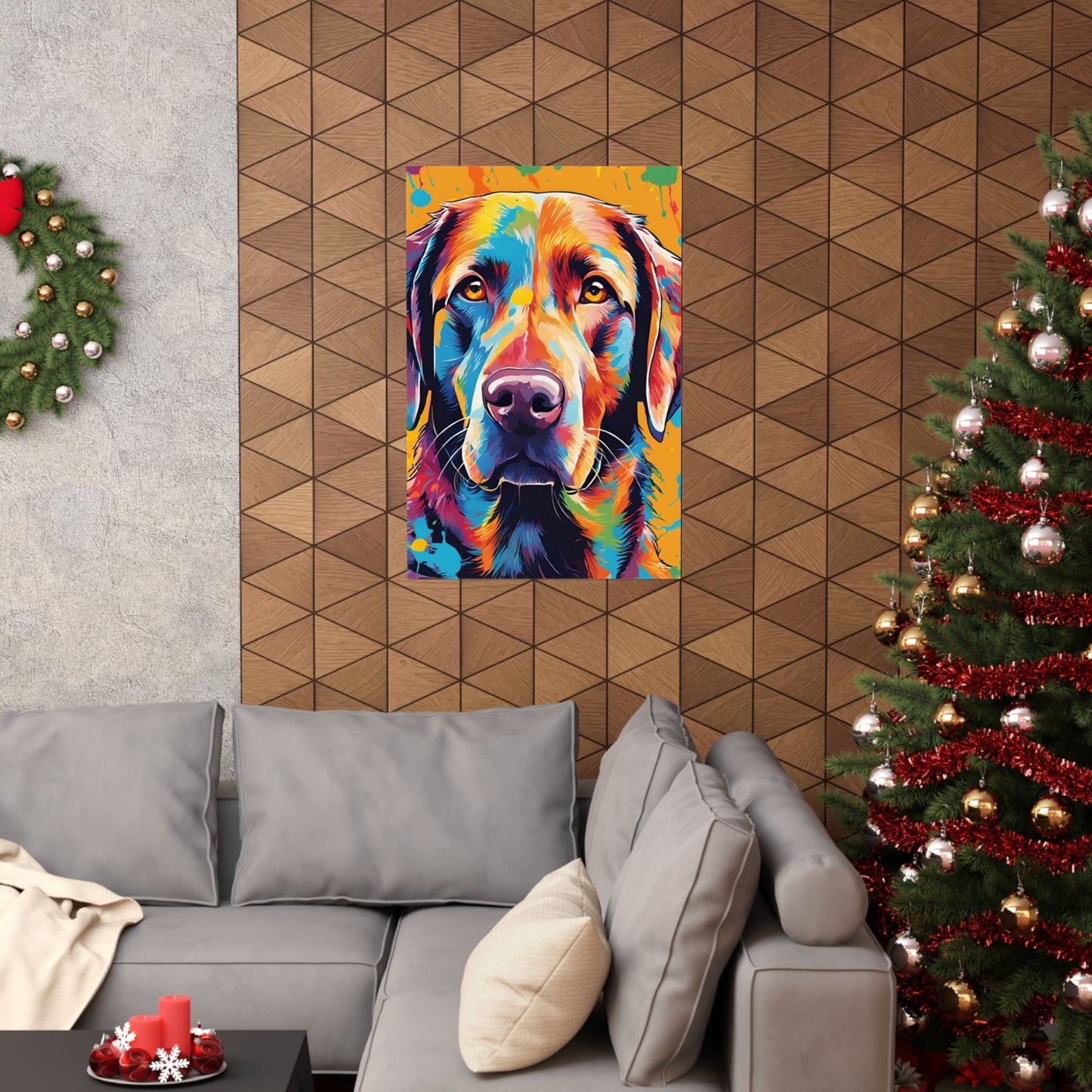 Multicolored Labrador 1 Matte Vertical Poster