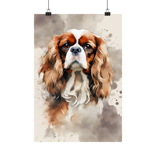 Dogs King Charles Spaniel 03 Matte Vertical Poster