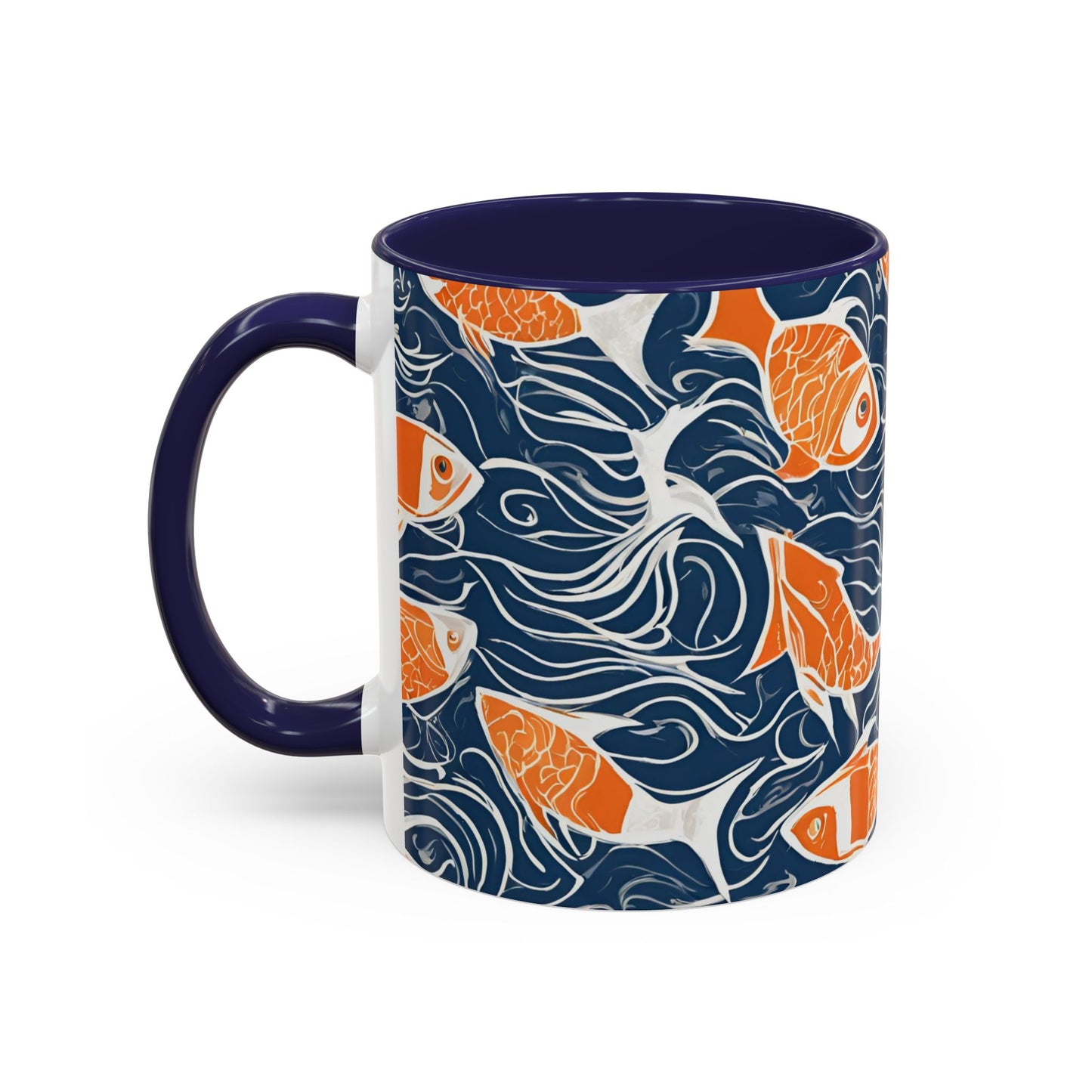 Orange Fish 02 Accent Coffee Mug (11oz)