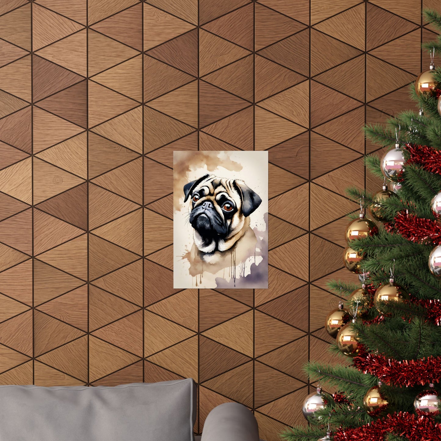 Dogs Pug 03 Matte Vertical Poster