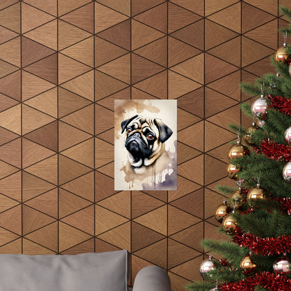 Dogs Pug 03 Matte Vertical Poster
