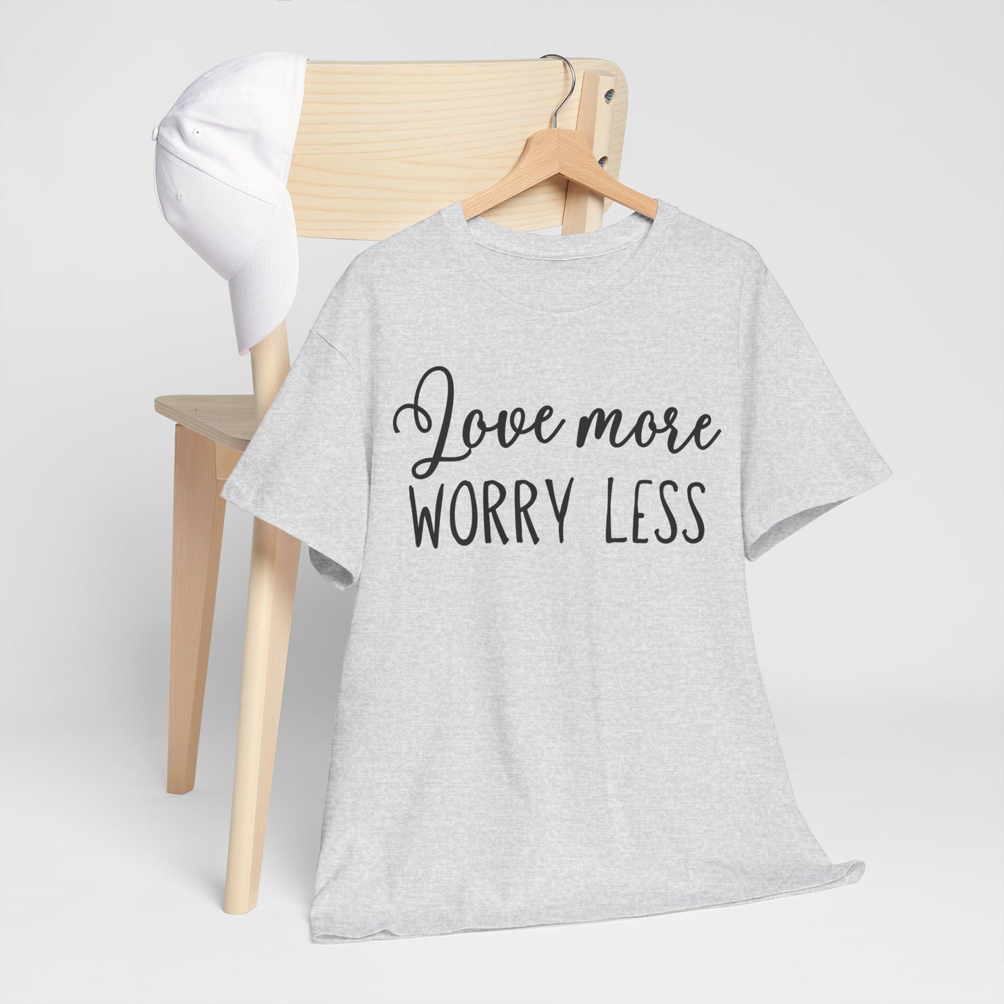 Love More Worry Less Unisex Heavy Cotton Tee
