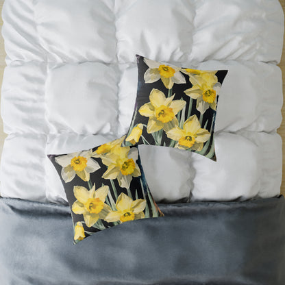 Daffodils 02 Poly Pillow - Natures Beauty Design
