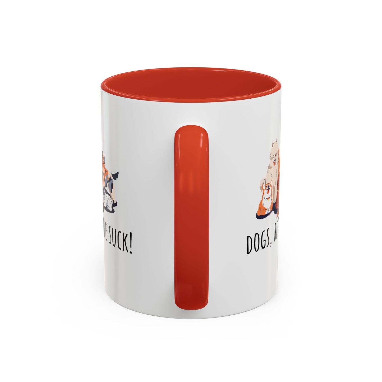 Dogs Because People Suck Accent Coffee Mug (11oz)