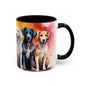 Multicoloured Doggies 7 Accent Mug 11oz