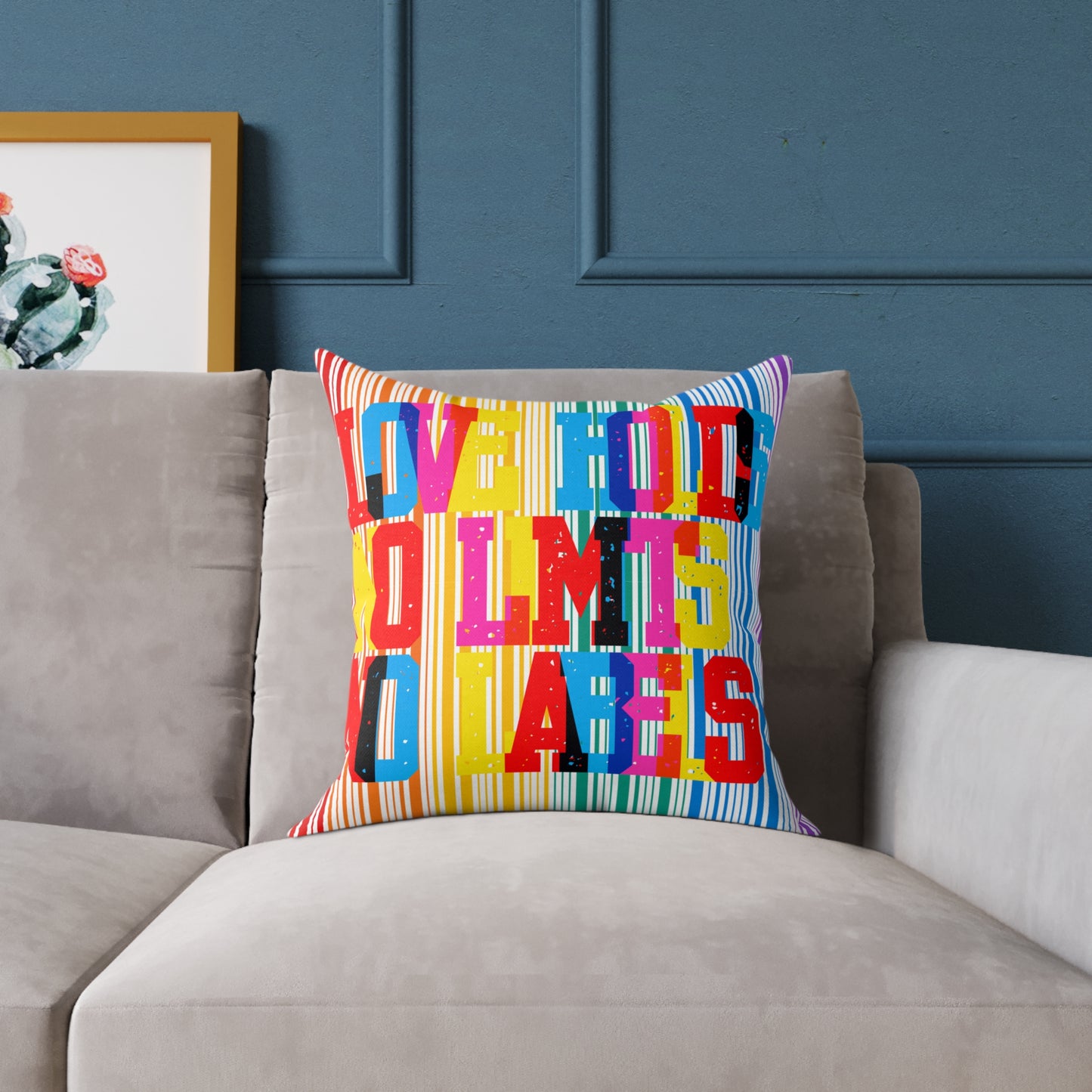 Love Holds No Limits No Labels Poly Pillow