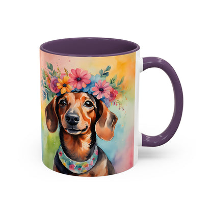 Dachshund 04 Accent Coffee Mug - Dog Lover Gift
