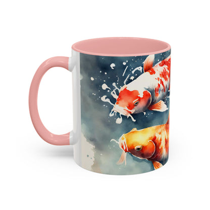 Koi Carp 02 Accent Coffee Mug (11oz)