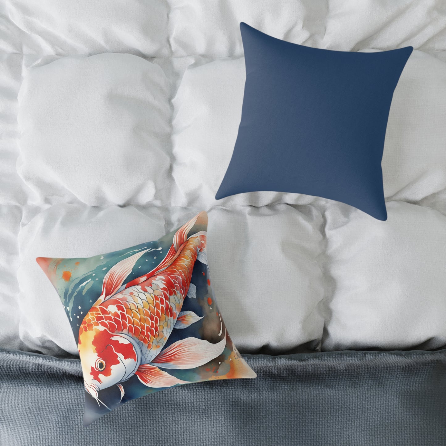 Koi Carp 04 Poly Pillow - Natures Beauty Design