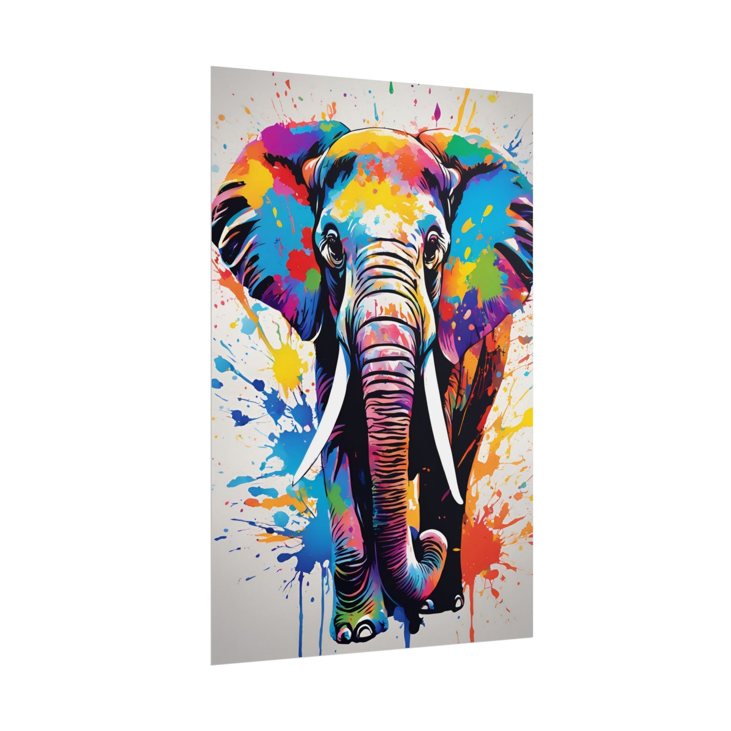 Multicolored Elephant 2 Matte Poster