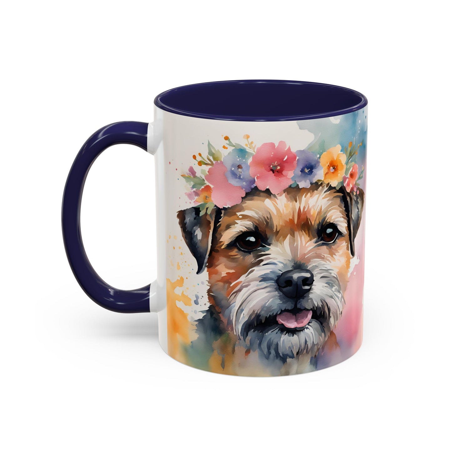 Border Terrier 03 Accent Coffee Mug - Dog Lover Gift