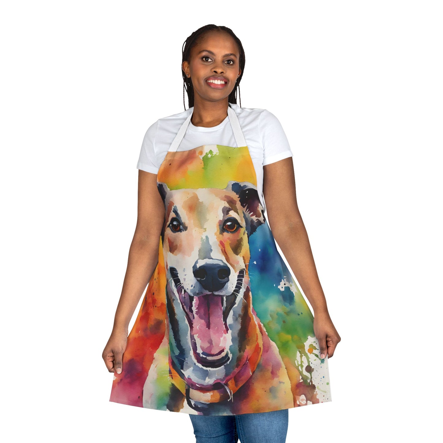 Multicolored Greyhound Adult Apron (AOP)