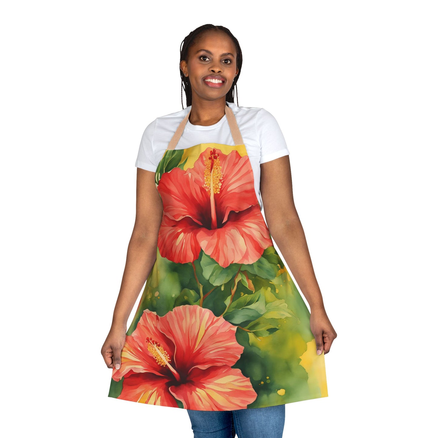 Hibiscus 01 Apron 5-Color Straps