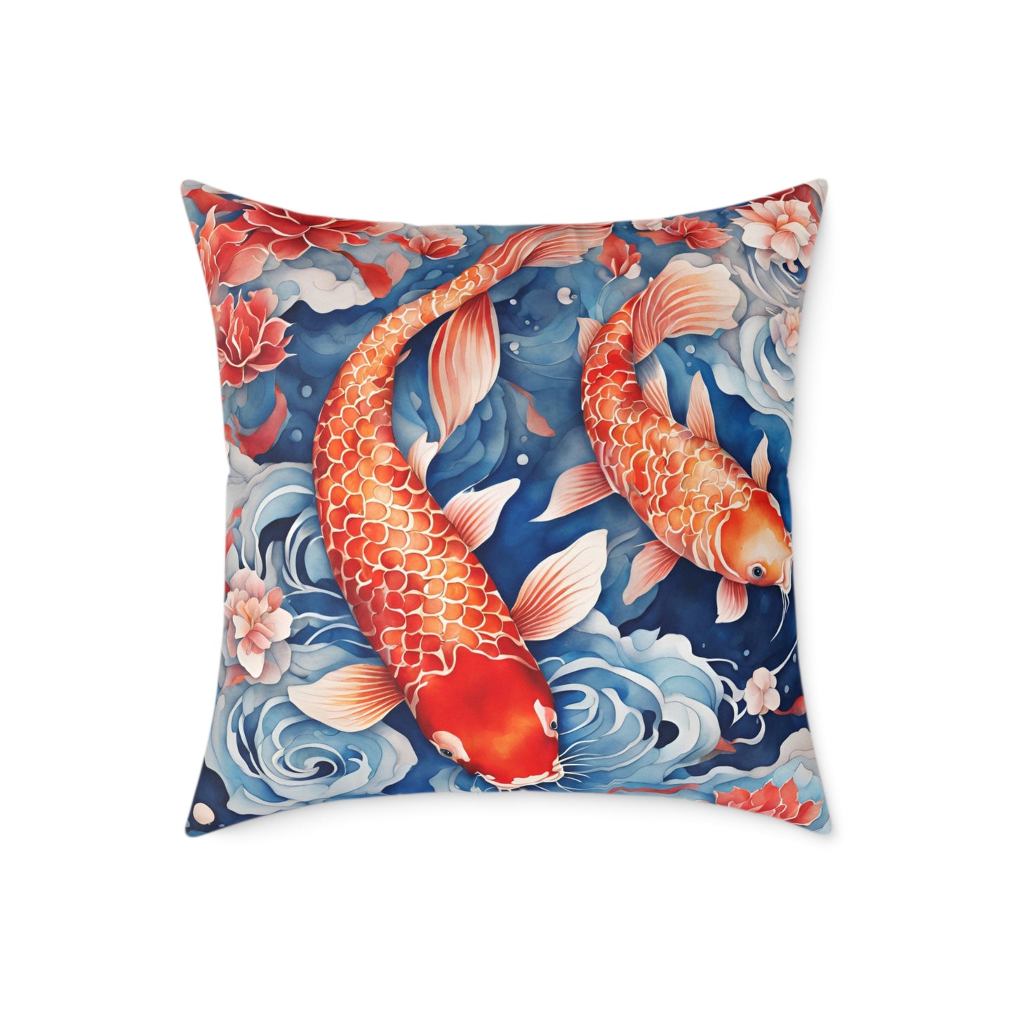 Koi Carp 05 Poly Pillow - Natures Beauty Design