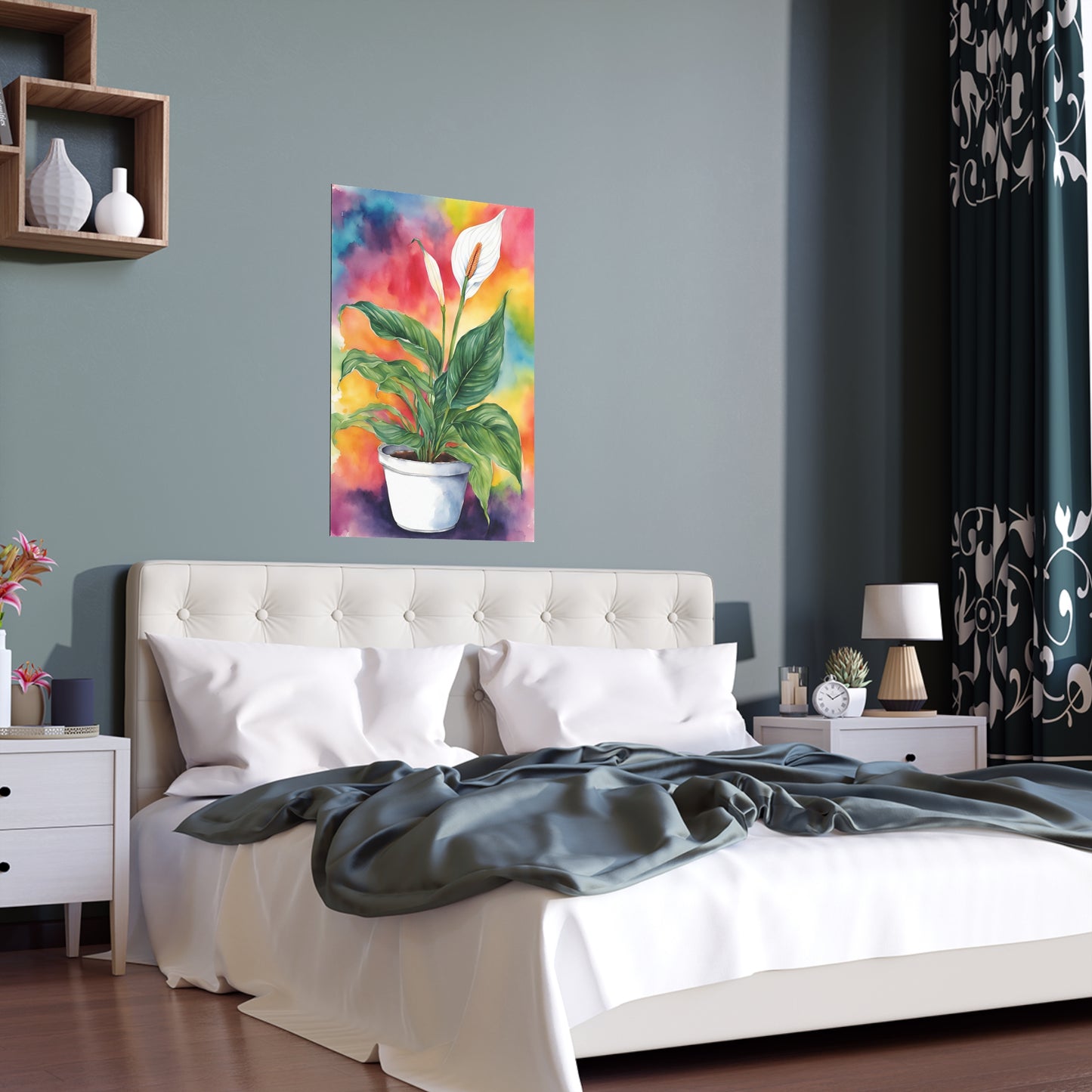 Multicolored Pot Plant 18 Indoor and Outdoor Silk Poster