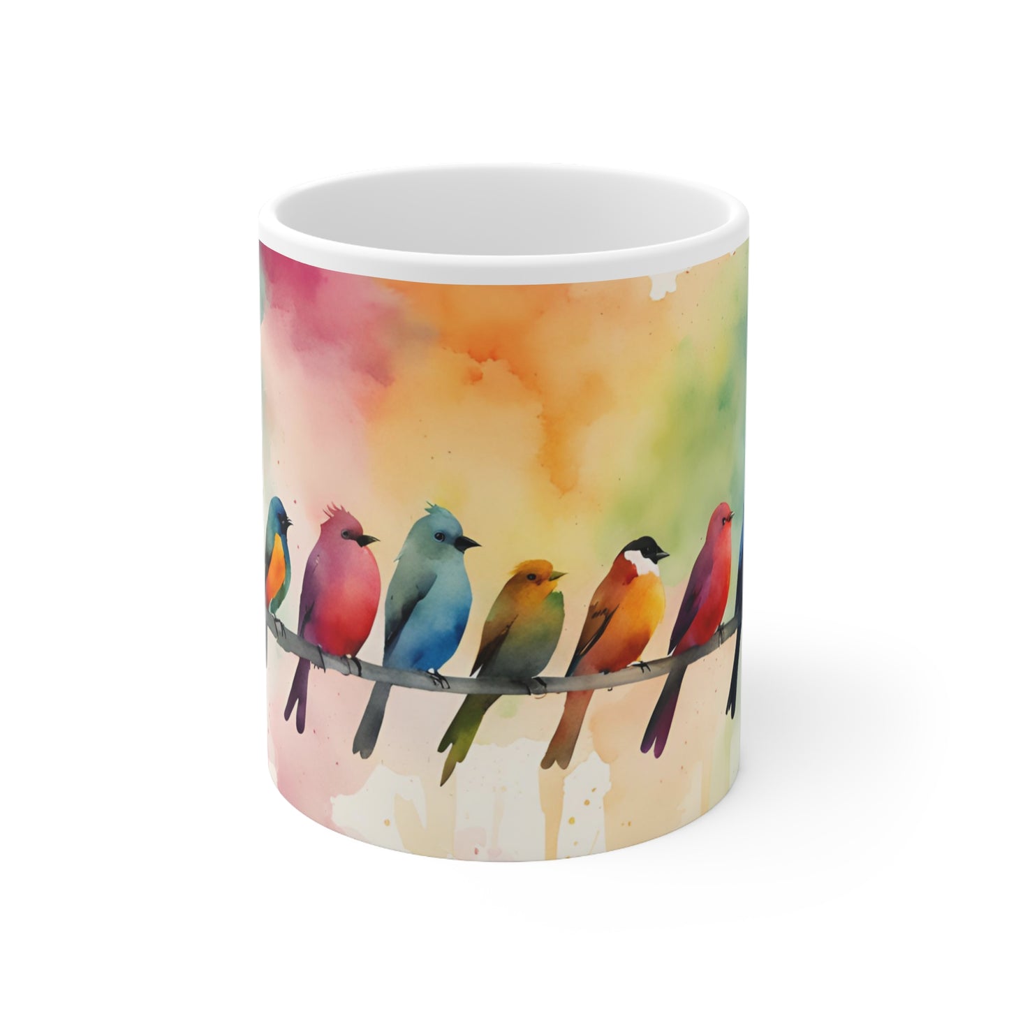 Birdies In A Row 01 Mug - Nature's Beauty Collection