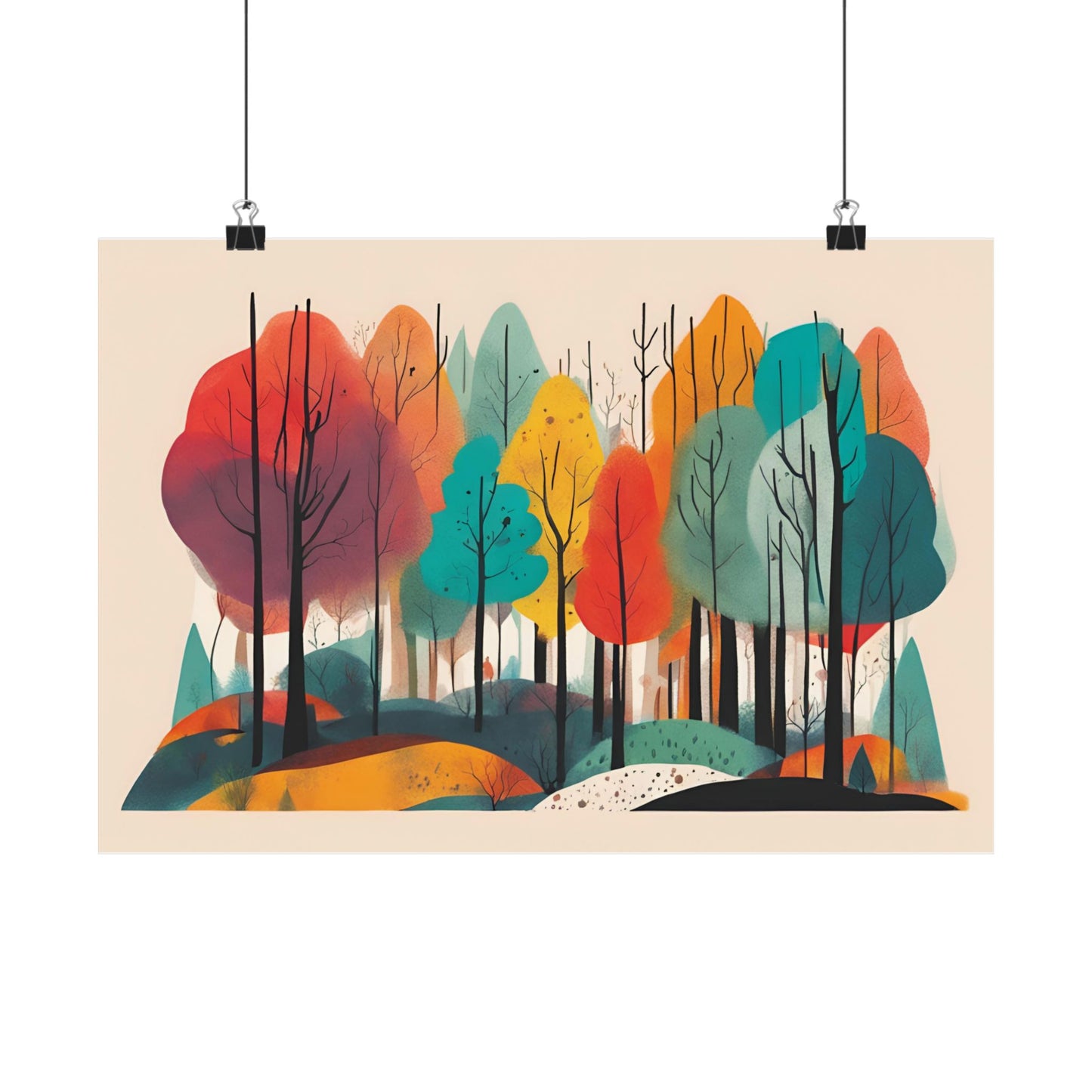 Retro forest 3 Matte Horizontal Posters