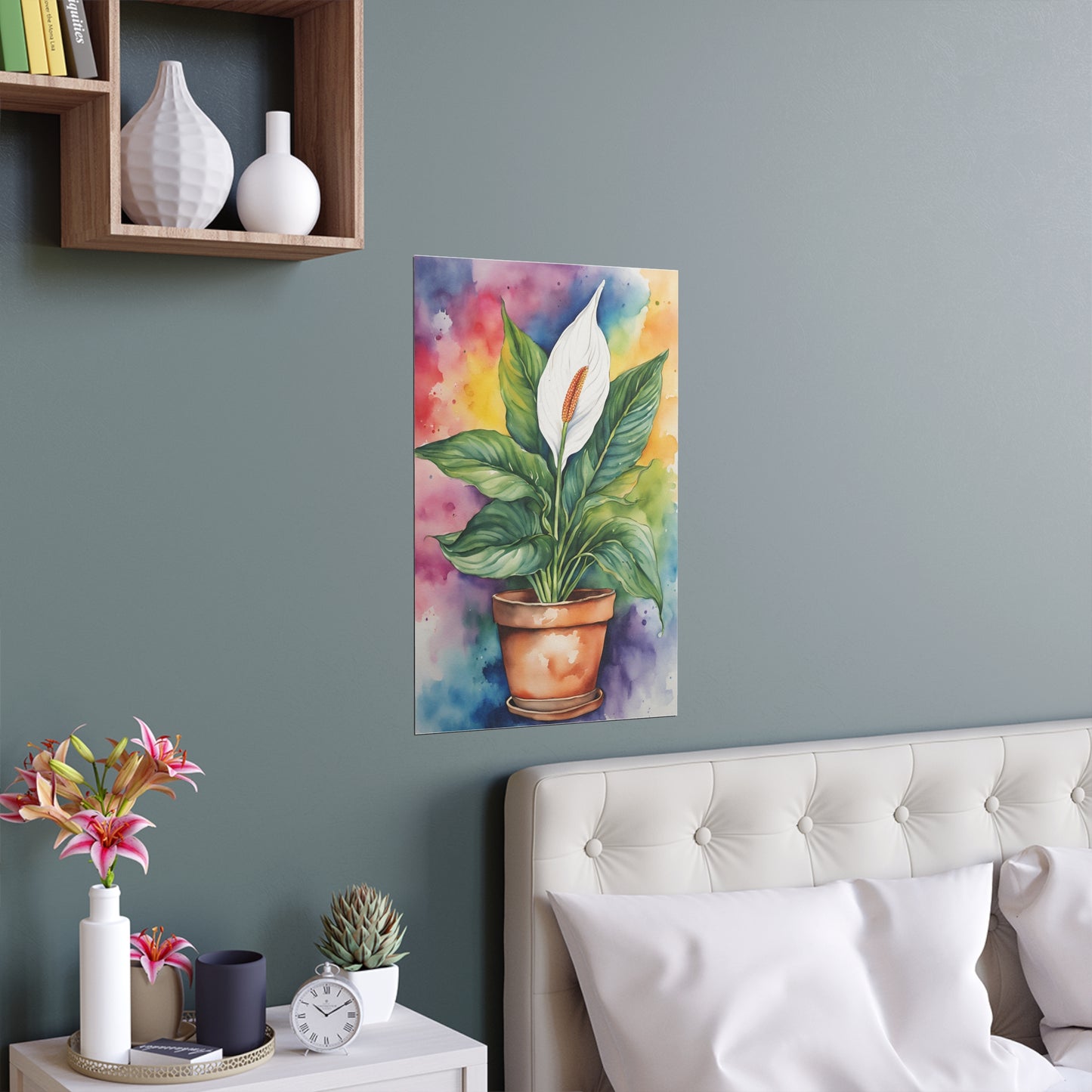 Multicolored Pot Plant 16 Indoor and Outdoor Silk Poster