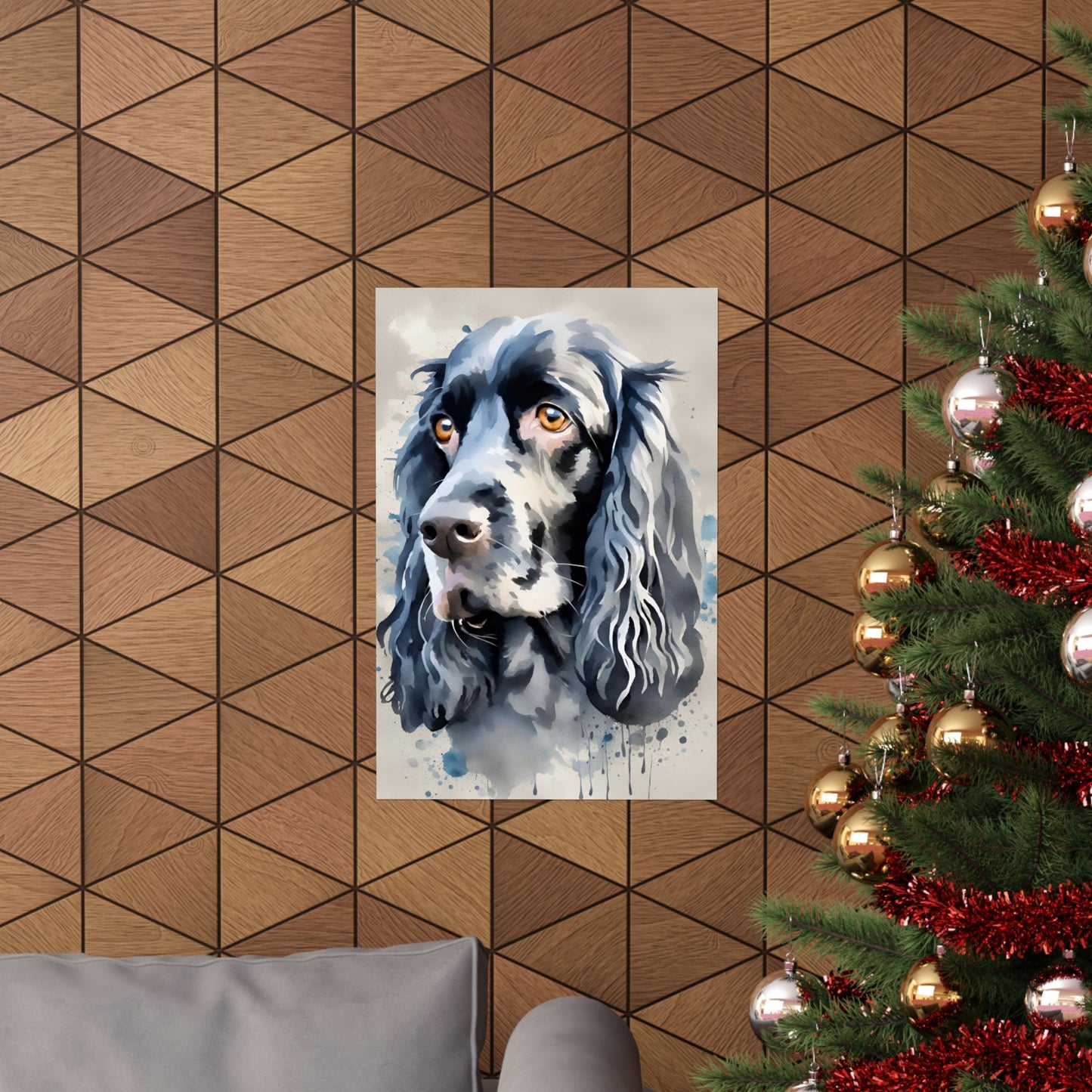 Dogs Blue Roan Cocker Spaniel 02 Matte Vertical Poster