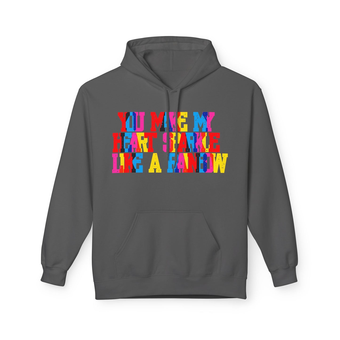 You Make My Heart Sparkle Like A Rainbow Unisex Valentines Hoodie