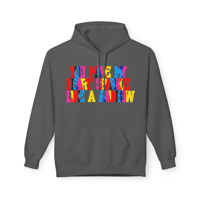 You Make My Heart Sparkle Like A Rainbow Unisex Valentines Hoodie