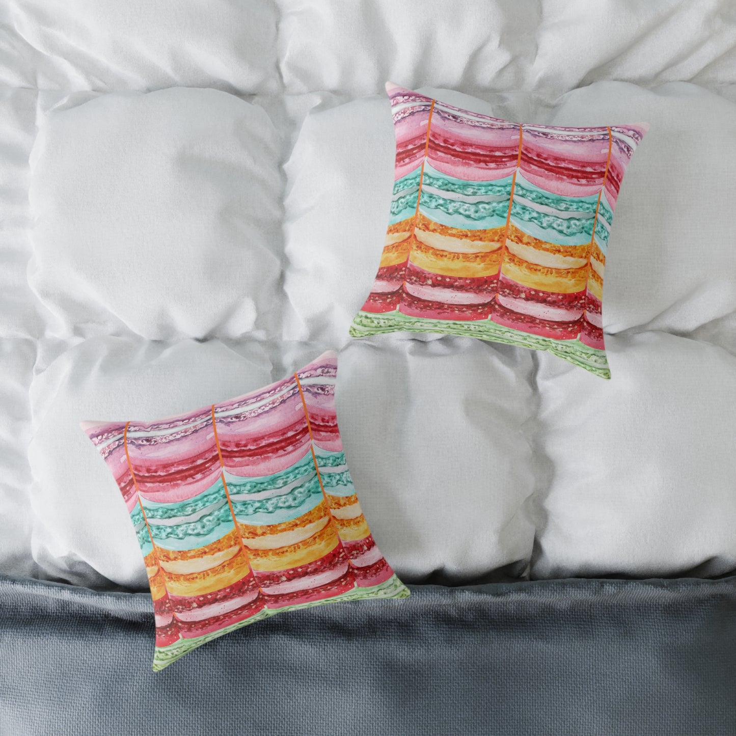 Valentine Macaroons Poly Pillow