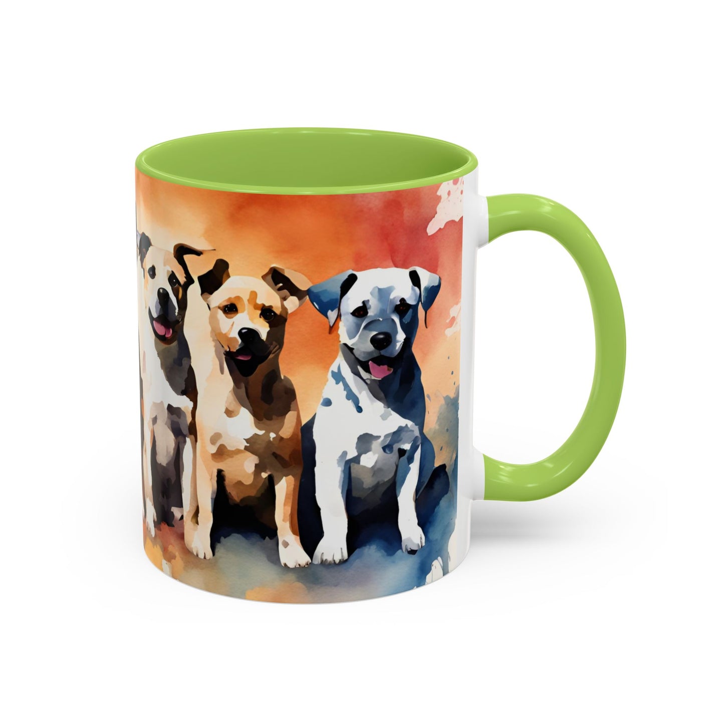 Multicoloured Doggies 4 Accent Mug 11oz