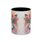 Floral Siamese Cat 03 Accent Coffee Mug - 11oz Perfect for Cat Lovers & Gifts