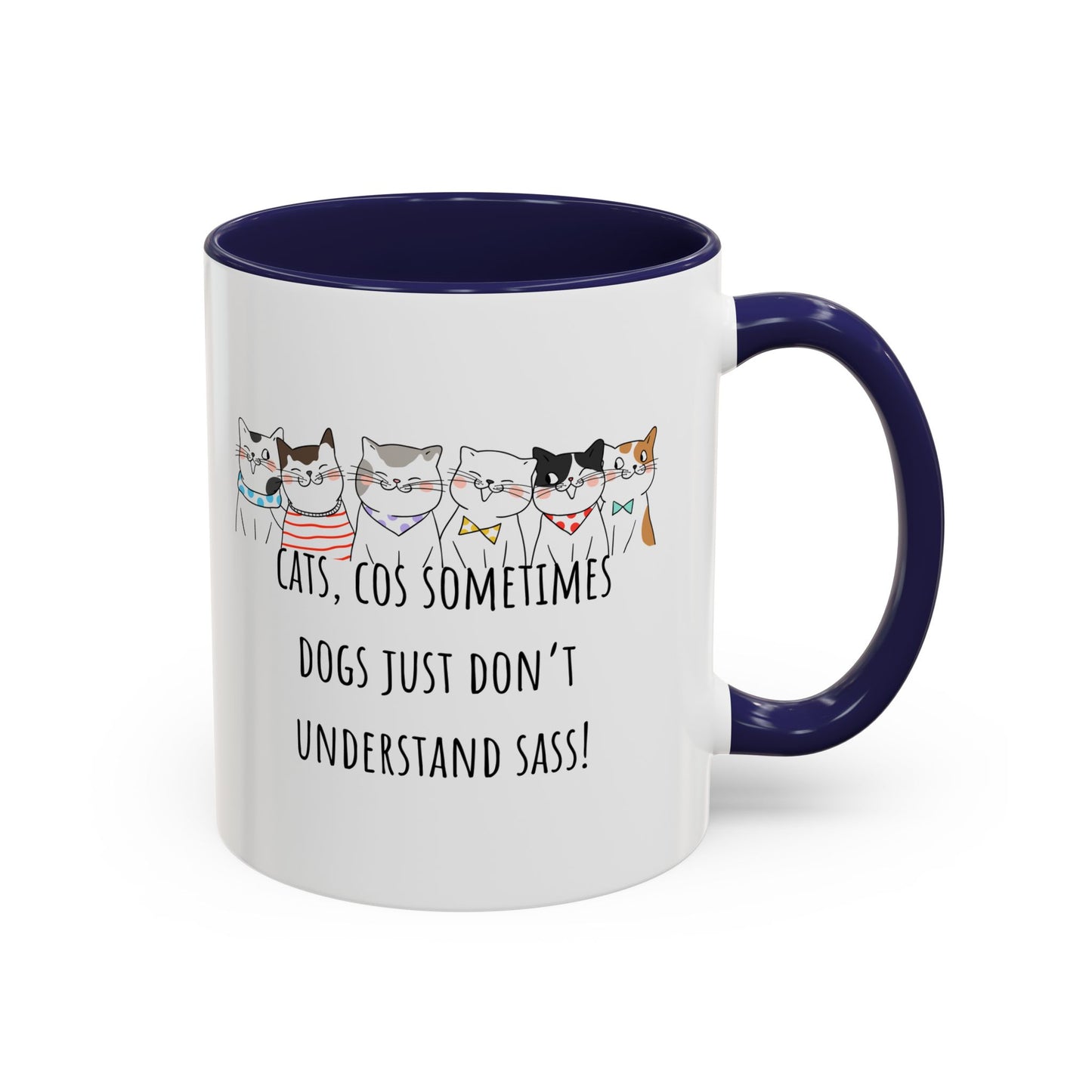 Cats V Dogs Accent Coffee Mug (11oz)