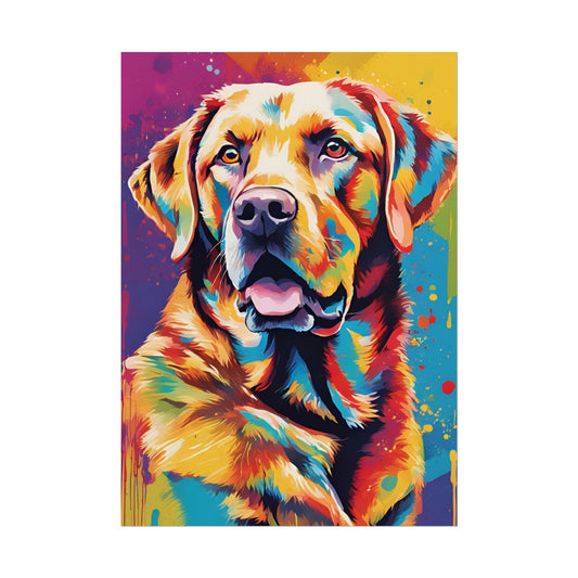Multicolored Labrador 2 Matte Vertical Poster