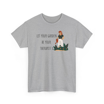 Let Your Garden Be Your Therapist X Unisex Heavy Cotton Tee