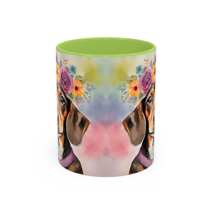 Dachshund 03 Accent Coffee Mug - Dog Lover Gift