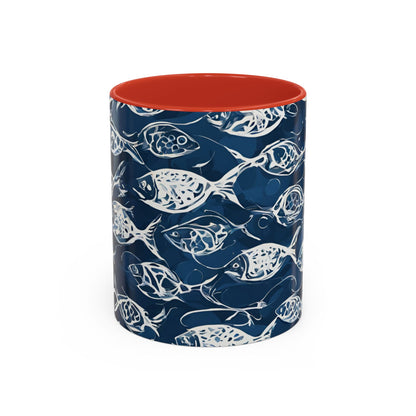 Fish 04 Accent Coffee Mug (11oz)