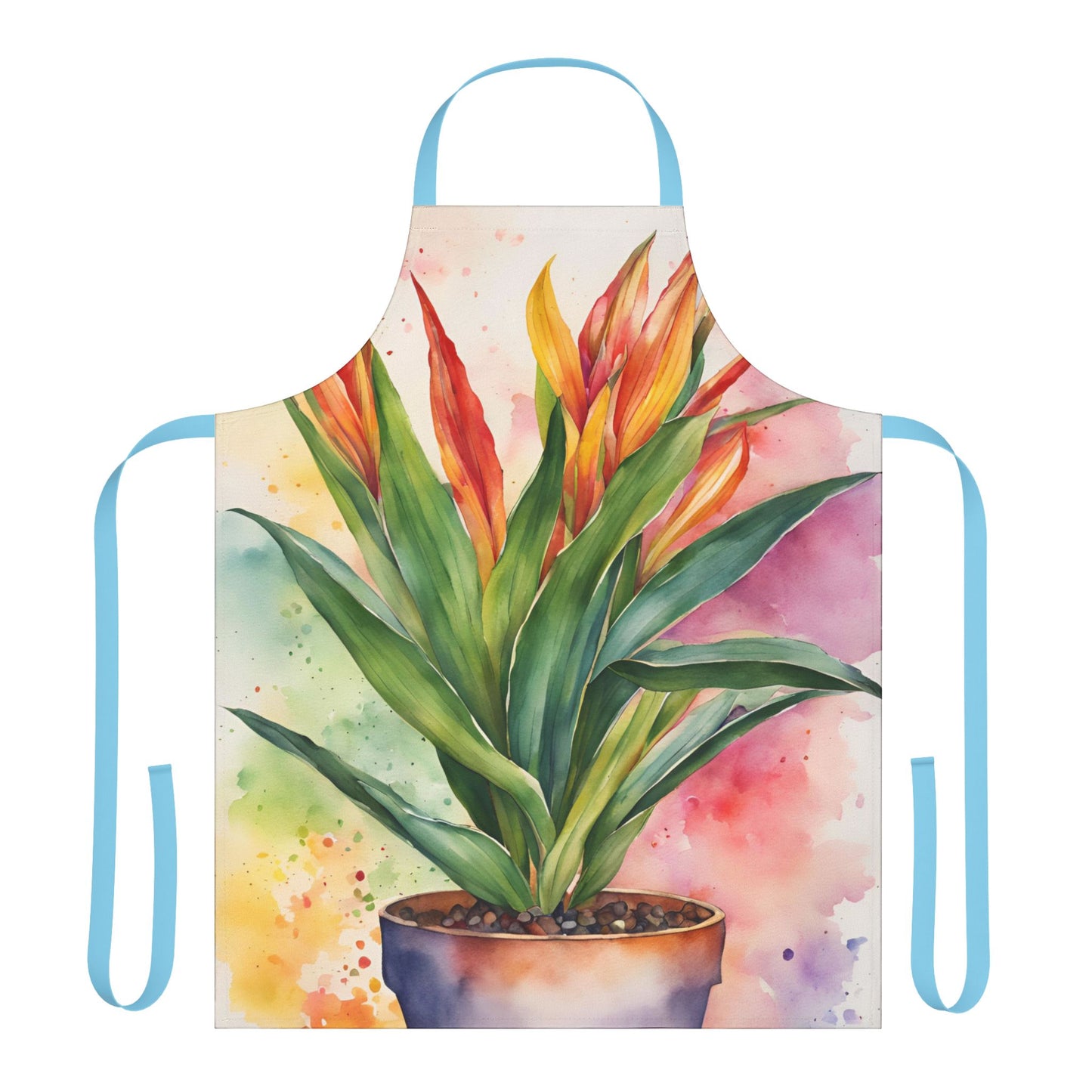 Multicolored Pot Plant 4 Adult Apron (AOP)