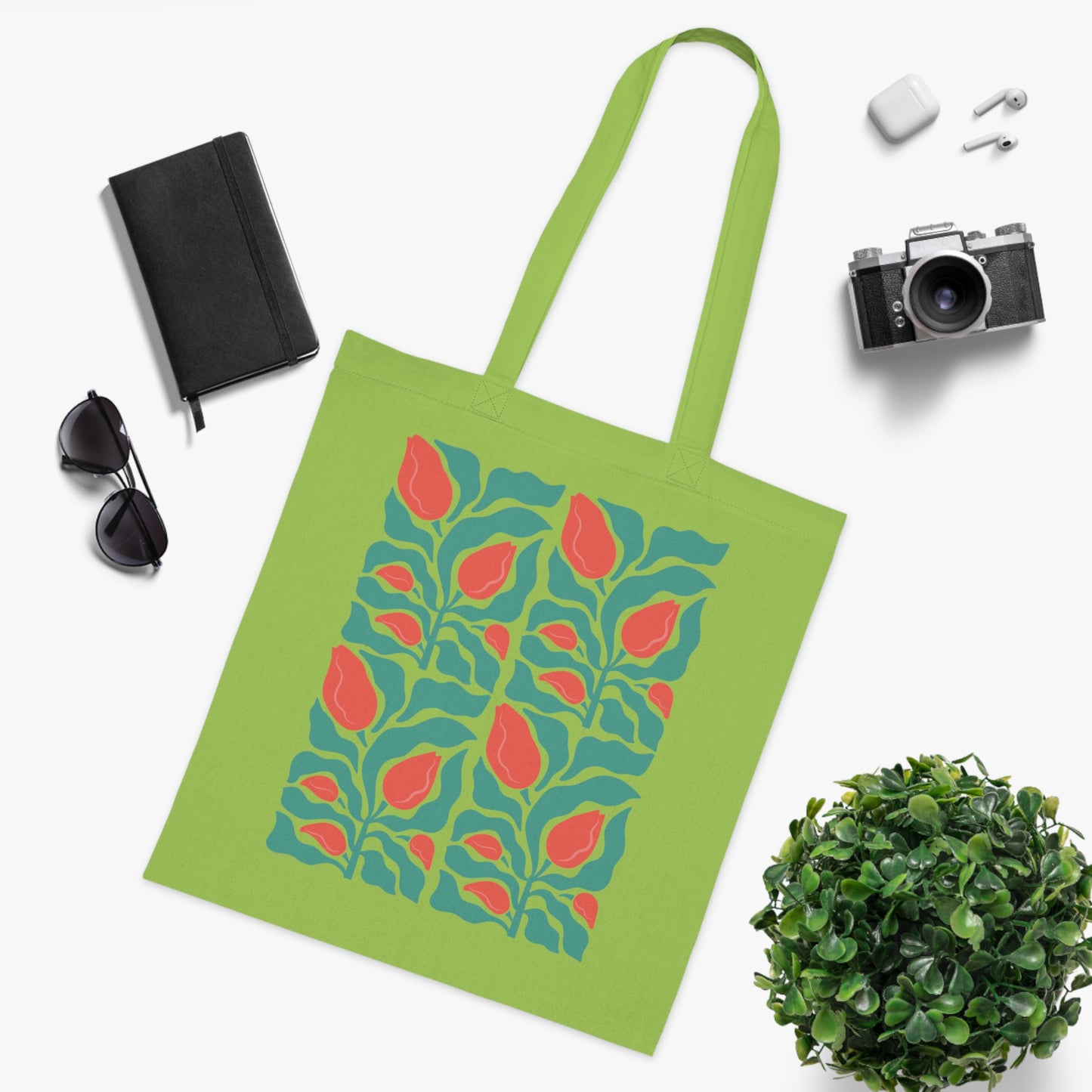 Abstract flowers 11 Cotton Tote