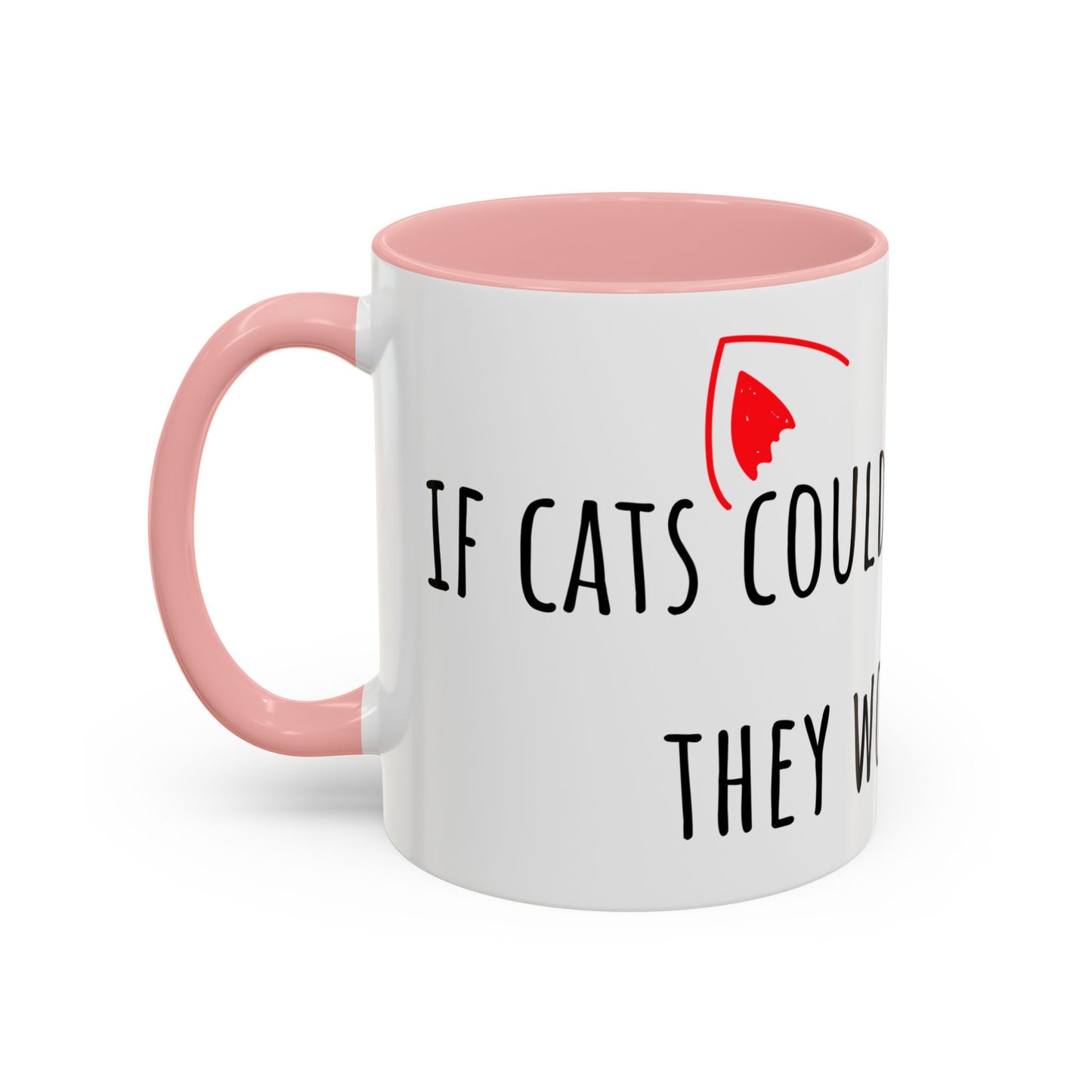 If Cats Could Text 2 Accent Coffee Mug (11oz)