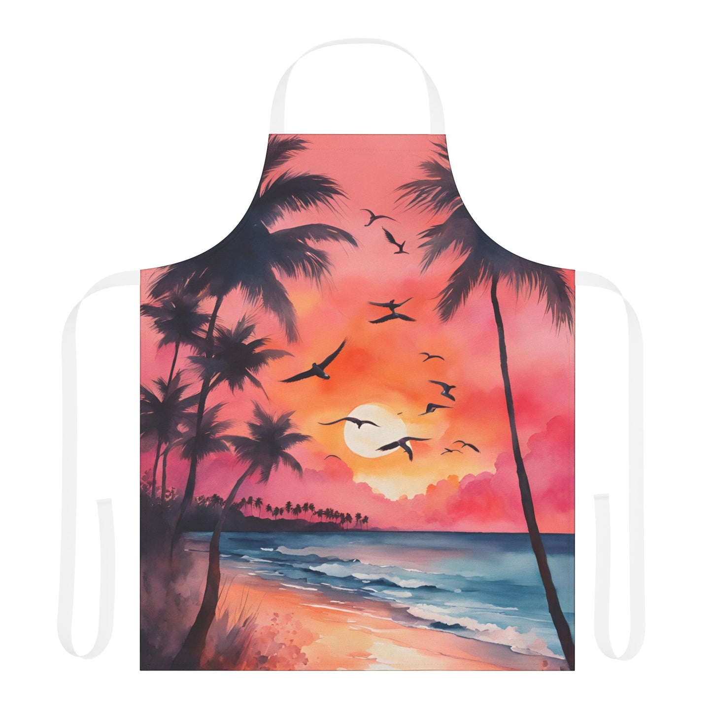 Tropical Sunset 01 Apron 5-Color Straps